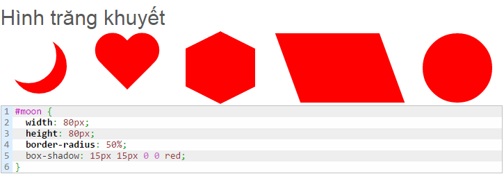 the shapes of css - tạo các khối hình học bằng css