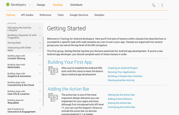 Các khoá học trực tuyến viết ứng dụng Android