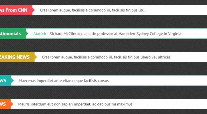 News Ticker, tạo khối cuộn tin tự động bằng jQuery